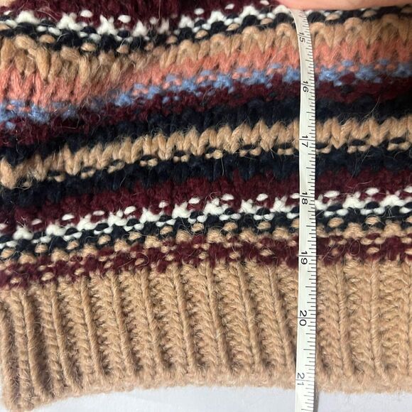 Anthropologie Elsamanda Striped Alpaca Wool Blend Chunky Knit Sweater Made Italy - Picture 10 of 13